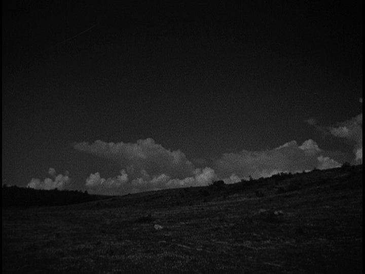 Screengrab from The Flowers of St. Francis showing the sky above Francis