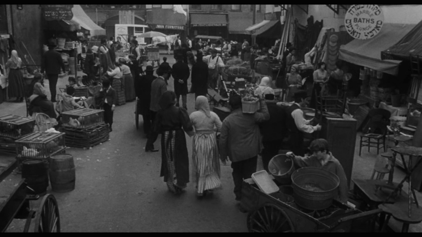 Screengrab from Hester Street showing a busy street scene