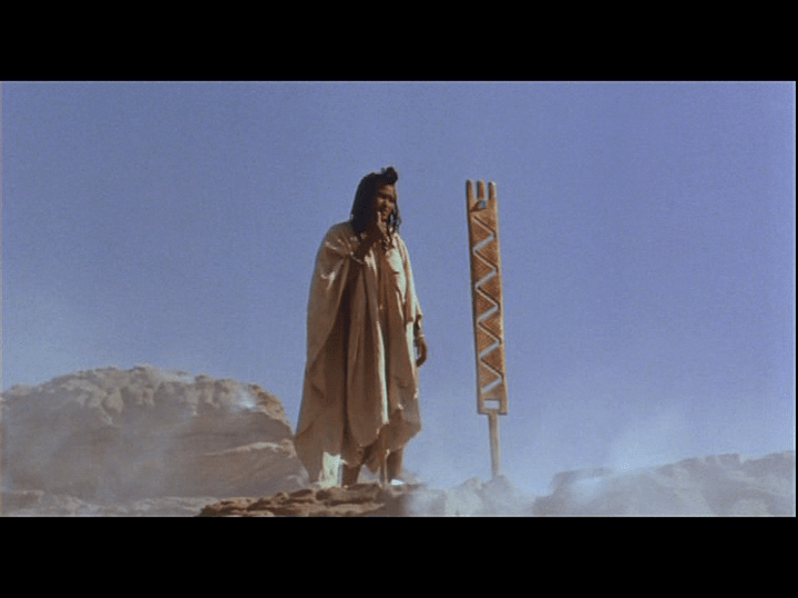 Screengrab from Yeelen showing Attu contemplating Nianankoro's Kore wing.