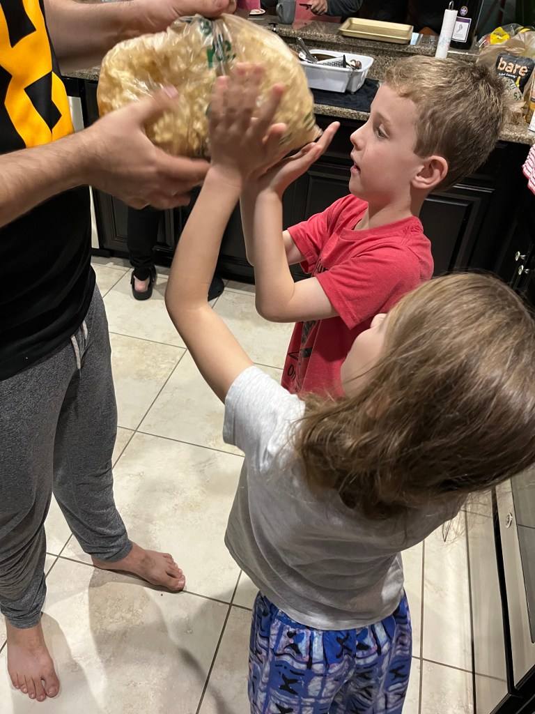 Mixing up a batch of Hurricane Elvis Popcorn