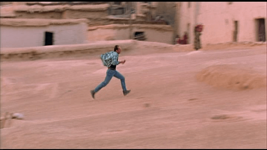 Behzad sprinting full speed across open ground