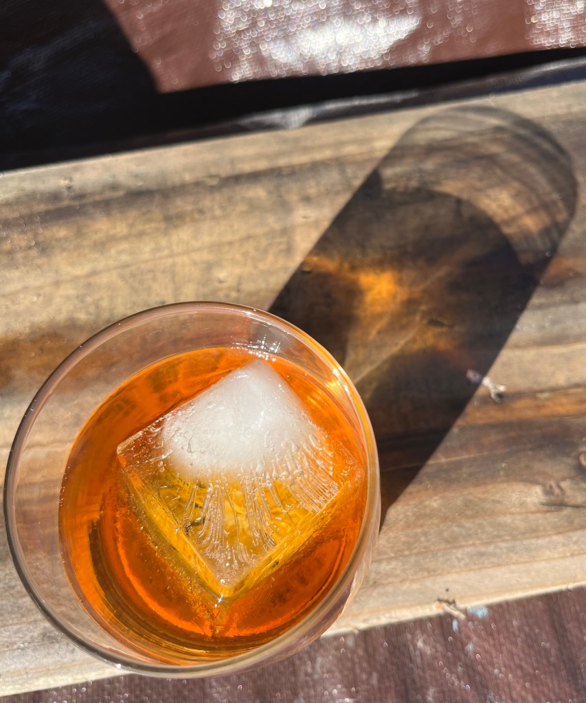 El Oso cocktail from an overhead angle