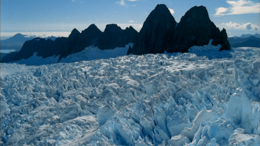 Aerial shot of a "landscape in turmoil"