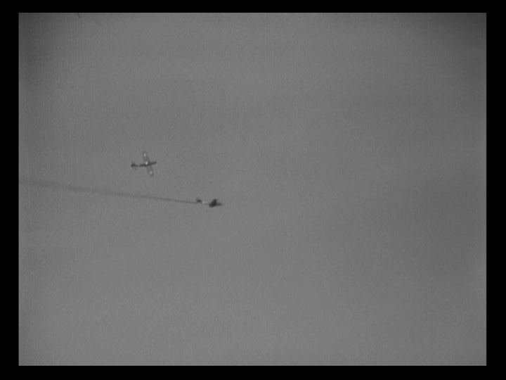 Aerial footage of two planes