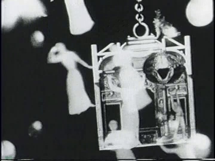 Ghost like-images of the woman fill the screen