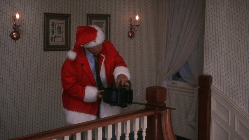 Clark takes a chainsaw to a wobbly newel post