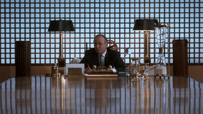 Frank Shirley at his desk