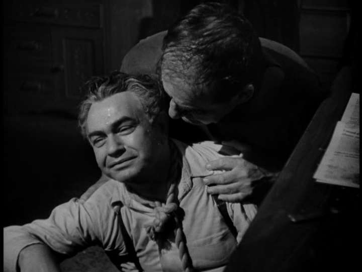 Close-up of Chris after his suicide attempt