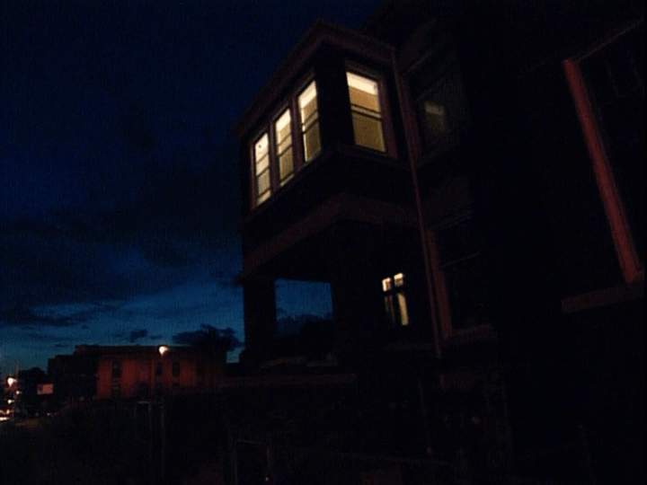 Agee apartment at night with lights