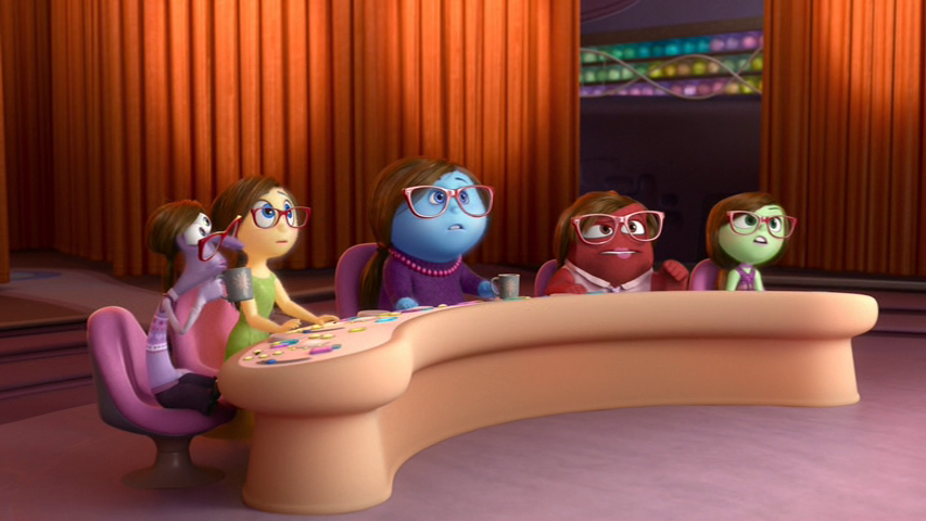 Sadness in the driver's seat of Riley's mother's mind