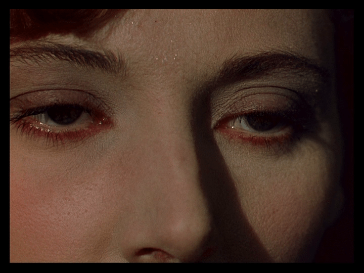 Close-up of Sister Ruth's sweaty forehead