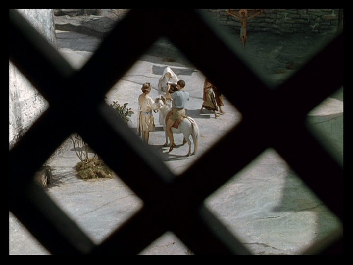 POV shot from Sister Ruth's perspective of Sister Clodagh and Mr. Dean