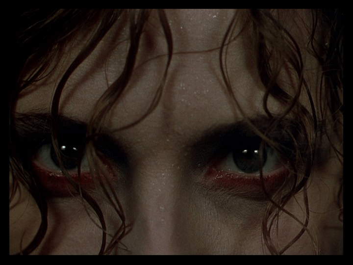 Extreme close-up of Sister Ruth's eyes