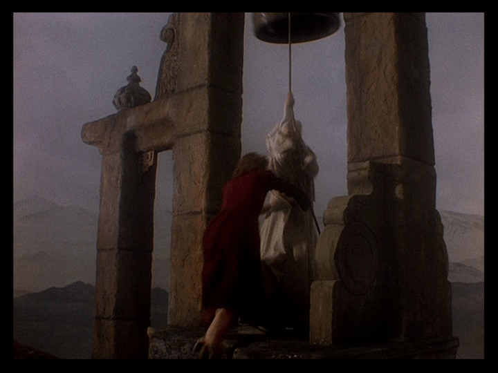 Sister Ruth attempts to push Sister Clodagh off a cliff