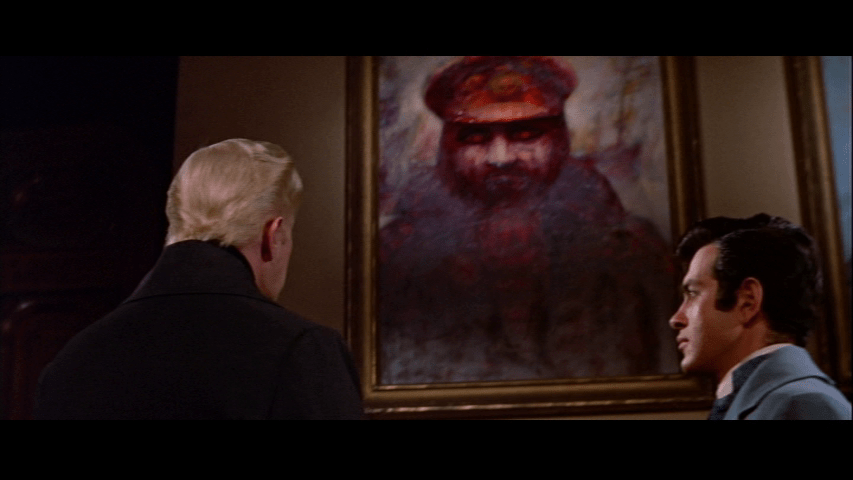 Roderick and Philip look at David Usher's portrait