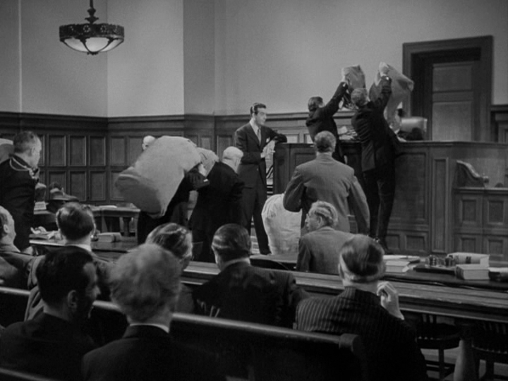 Dumping the letters out on Judge
Harper's desk