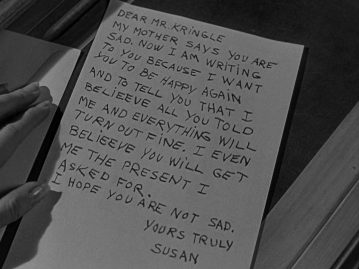 Close-up of Susan's letter to Kris