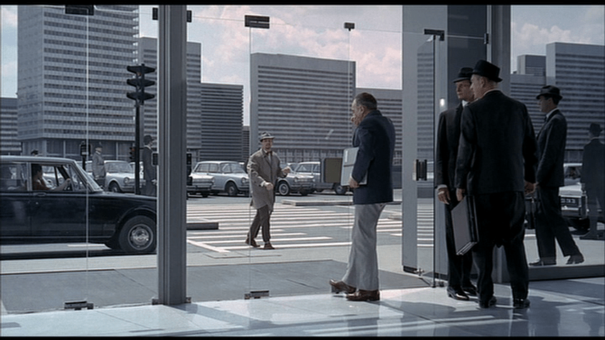 ...and hits his nose on a glass door