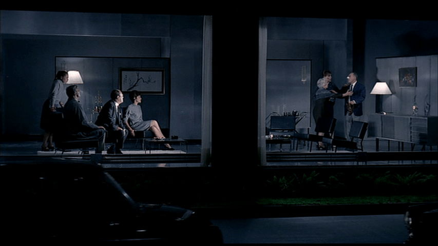 Monsieur Giffard comes home and his neighbors appear to react to his bandaged nose, even though they can't actually see him