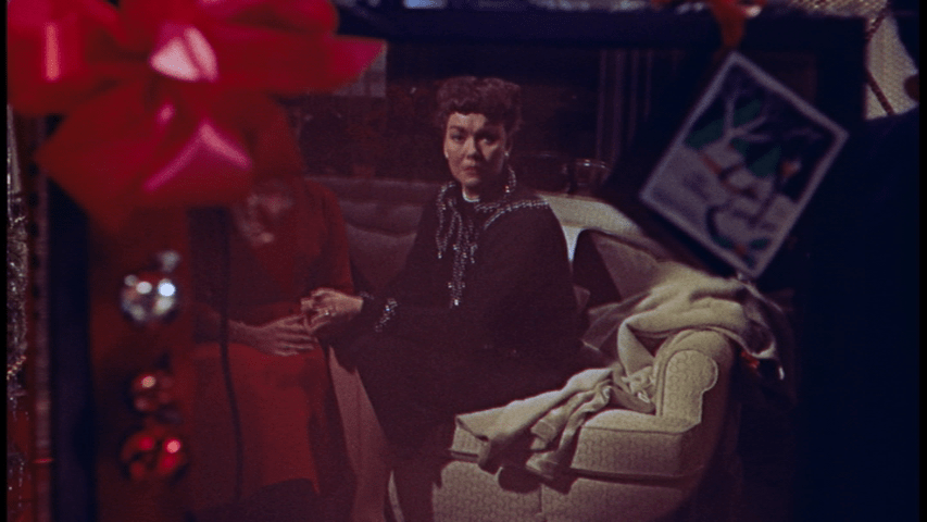 It creates the appearance that she is inside it.