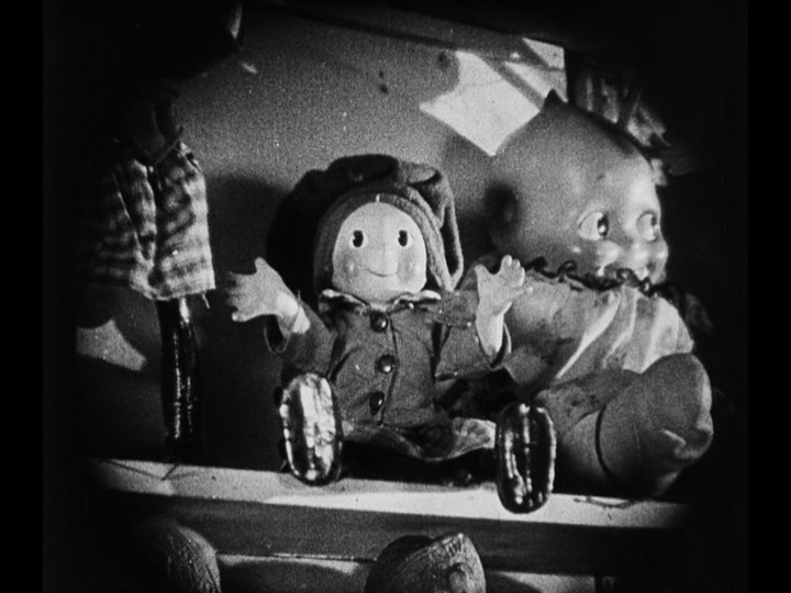 Close-up iris shot of a doll