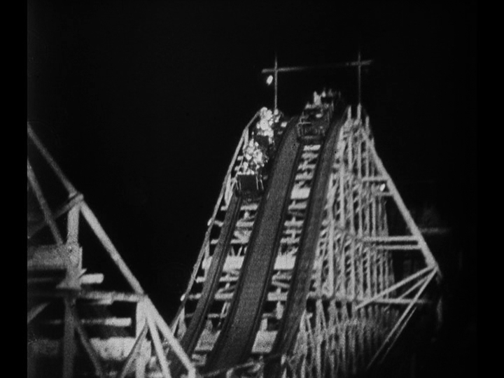 Longshot of Jim and Mary riding the Jackrabbit Racer