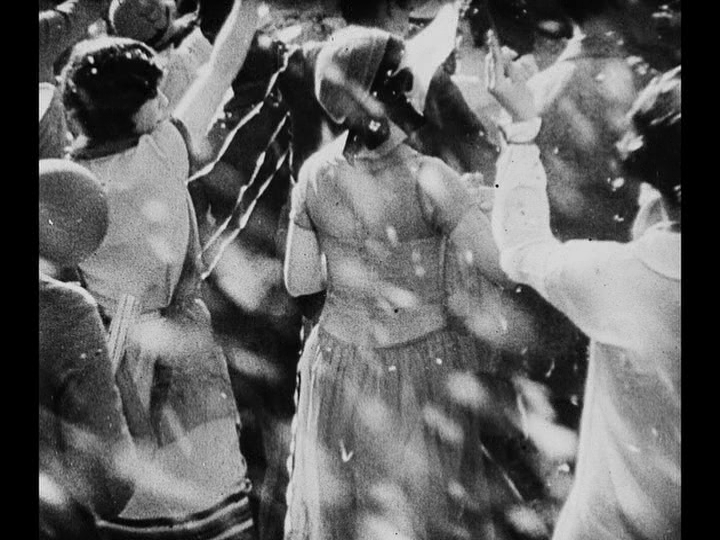 POV shot of Mary from behind from Jim's perspective