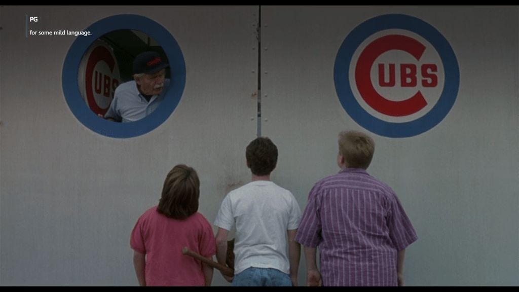 Henry and his friends ask a character credited as the "Wizard of Wrigley" (James Andelin) for entrance into the Cubs' stadium
