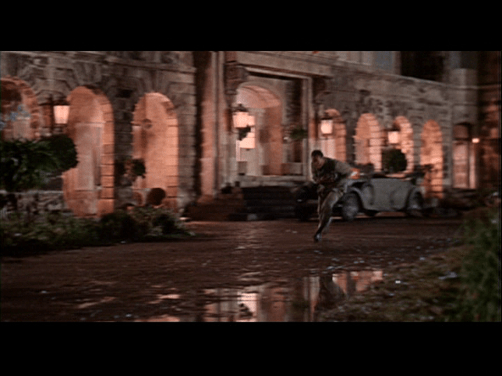 Long shot of Jefferson being gunned down