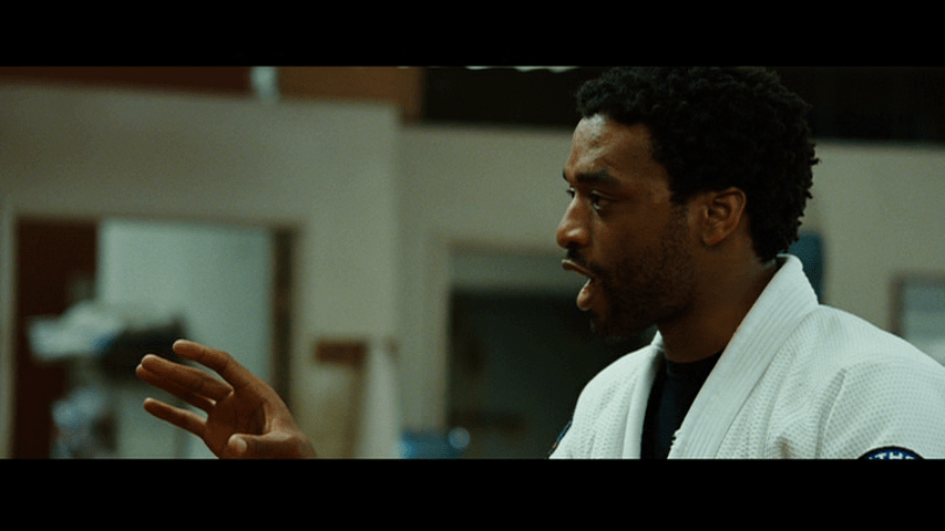 Close-up of Mike which is compositionally similar to the last one, but he's much more animated now