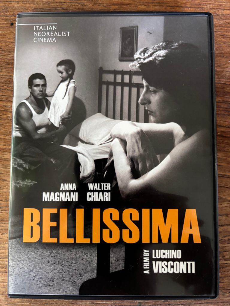 The DVD case for Bellissima, which makes this comedy look like a depressing Neorealist drama