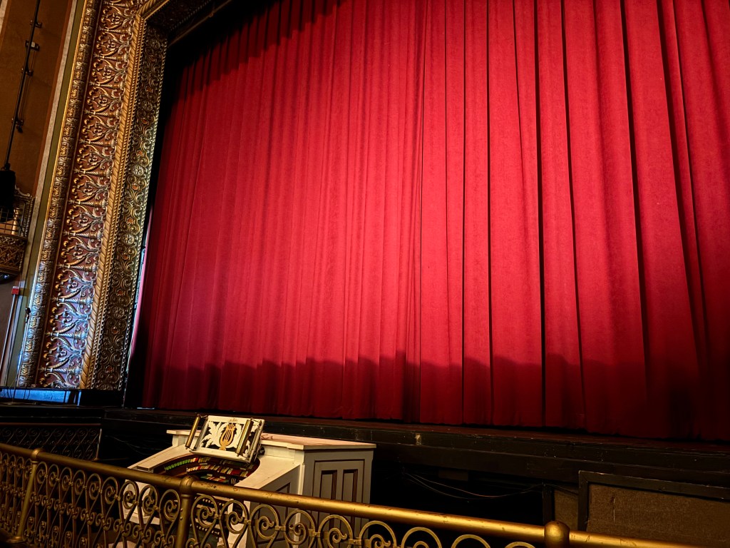 View from my second preferred front-row seat next to the right aisle